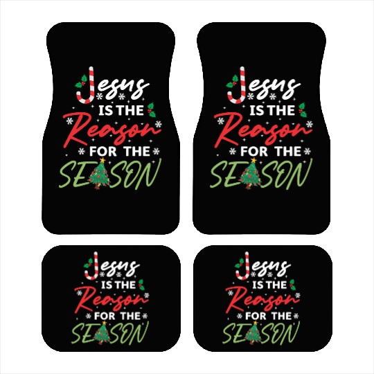 Jesus Is The Reason For The Season Candy Cane Car Mats