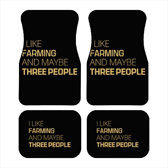 awesome i like farming Car Mats
