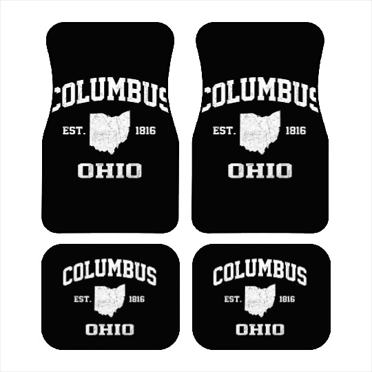 Columbus Ohio Oh State Athletic Style Car Mats