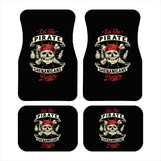 Let The Pirate Shenanigans Begin Crossbones Freebo Car Mats