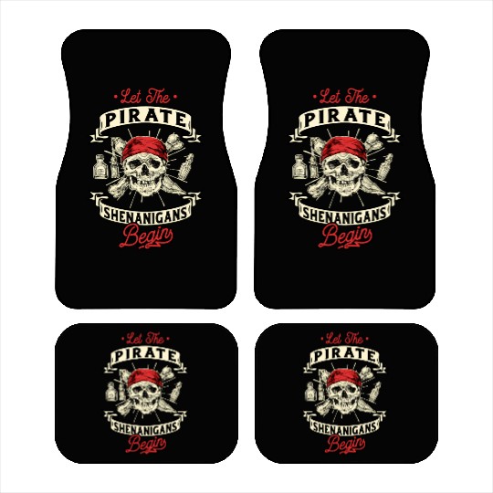 Let The Pirate Shenanigans Begin Crossbones Freebo Car Mats