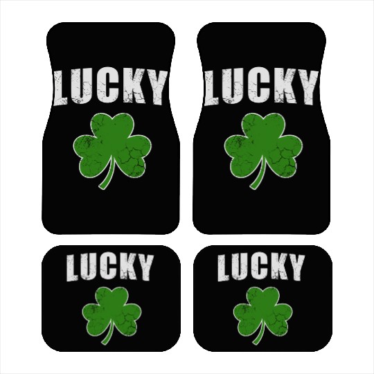 Lucky Irish Shamrock St Patrick'S Day Youth Car Mats