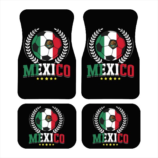 Mexico Flag Mexican Soccer Player Sports Enthusias Car Mats