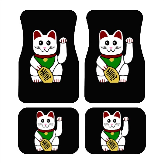 Cute Japanese Lucky Cat 1 Car Mats
