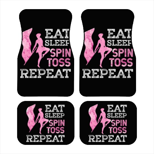 Eat Sleep Spin Toss Repeat Color Guard Winter Marc Car Mats