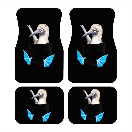 Bird Drawing Fancy Blue Foot Booby In Pocket Car Mats