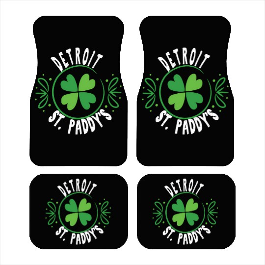 Detroit St PatricDay St Paddys 313 Area Code Car Mats