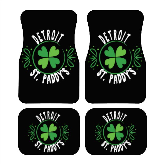 Detroit St PatricDay St Paddys 313 Area Code Car Mats