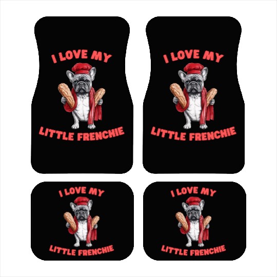 I Love My Little Frenchie | French Bulldog Design Car Mats