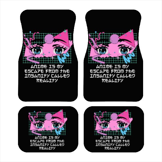 Anime Is My Escape from Reality Manga Emo Japanese Car Mats