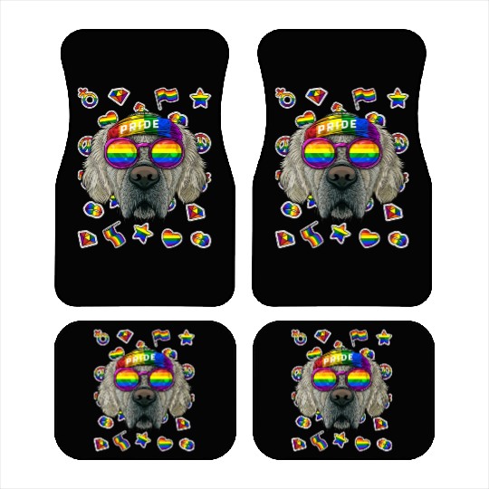 Lgbt Golden Retriever Gay Pride Month Dog Rainbow Car Mats