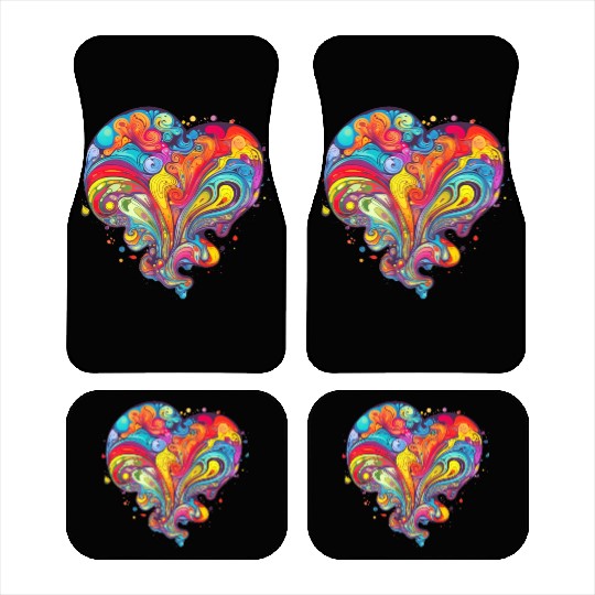 Psychedelic Love Car Mats