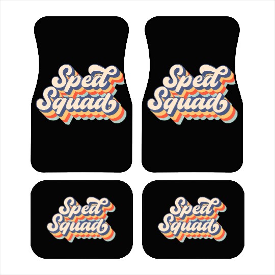 Vintage Sped Squad Special Ed Teacher Back To Scho Car Mats