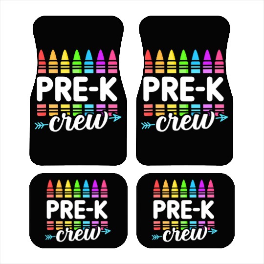Pre-K Crew Teacher Team Squad Hello Back School Gr Car Mats