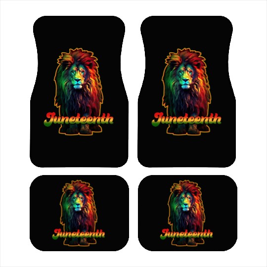 Juneteenth Lion Car Mats