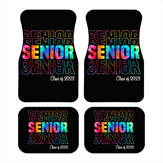 Tie Dye Senior 2023 Class Of 2023 Graduation Back Car Mats