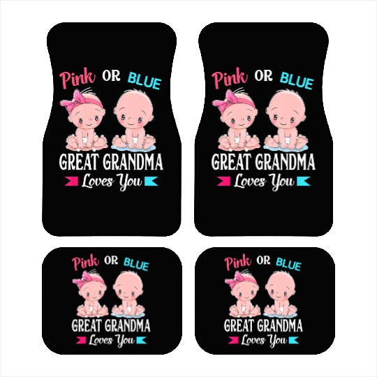 Pink or Blue Great Grandma Loves You Car Mats