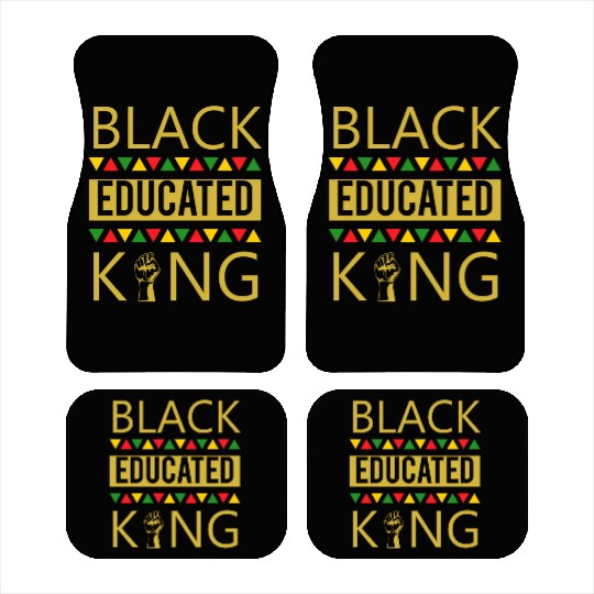 Black Educated King Black African American Car Mats