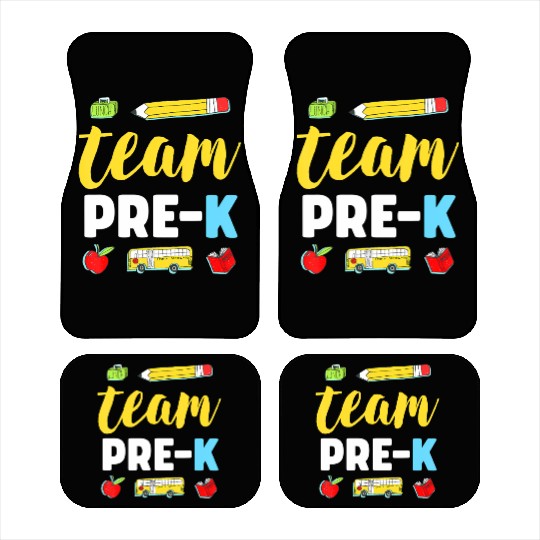 Team Pre-K Teacher First Day Preschool Back to Sch Car Mats