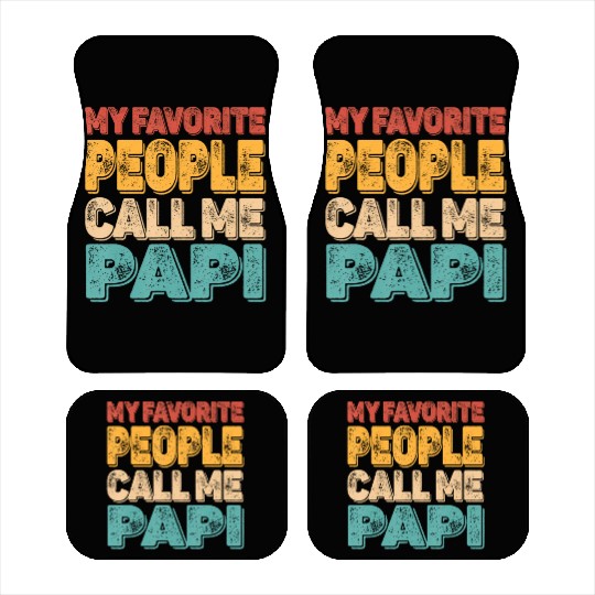 My Favorite People Call Me Papi Vintage Funny Dad Car Mats