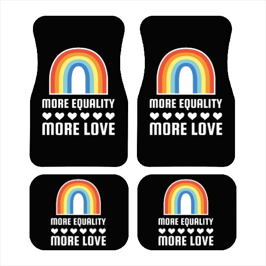 LGBT More Equality More Love LGBTQ Gay Lesbian Car Mats