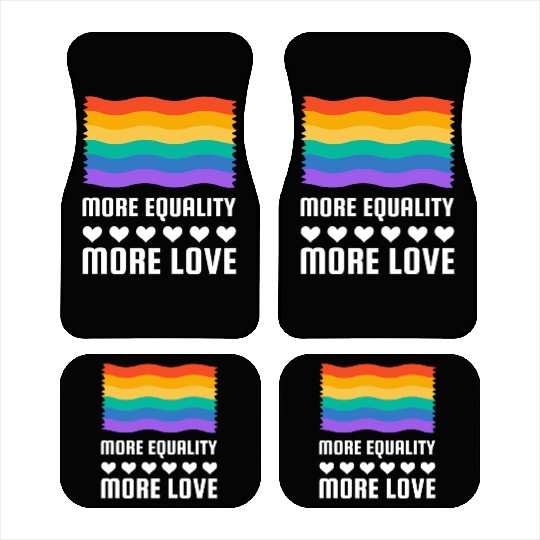 LGBT More Equality More LoveT Car Mats LGBTQ Gay