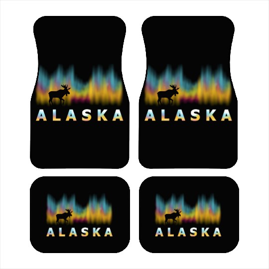 Alaa Day Reindeer With Polar Lights And Moose Car Mats