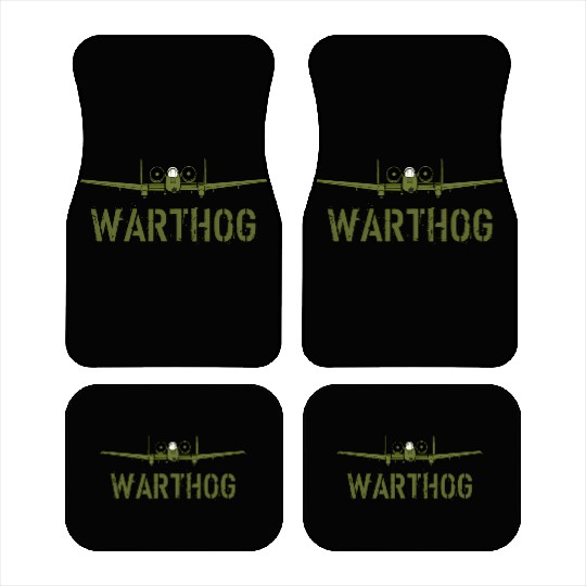 Olive Green A-10 Warthog Art-Usa Military Jets Car Mats