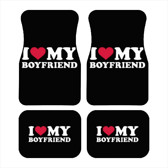 I Love My Boyfriend Car Mats