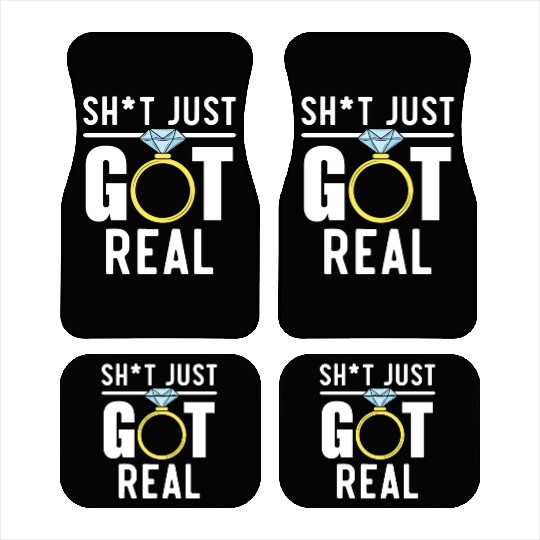 Bride And Groom Wedding Day Marriage Just Married Car Mats