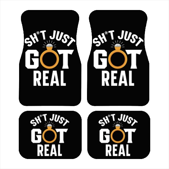 Bride And Groom Wedding Day Marriage Just Married Car Mats