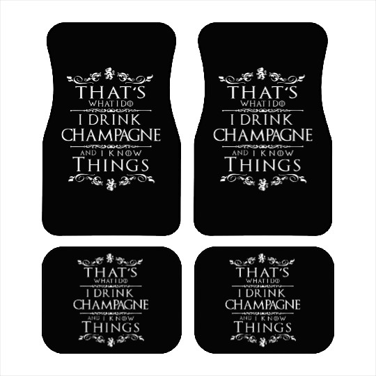 Champagne Champagne Champagne Car Mats