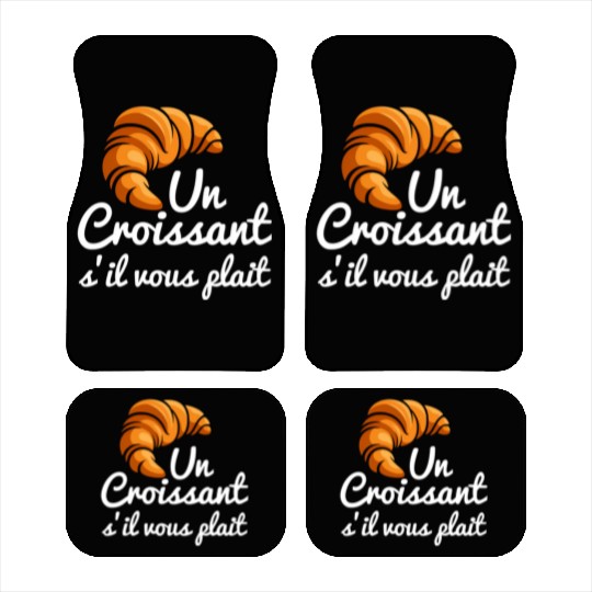 French Croissant Bread Un Croissant S'Il Vous Car Mats