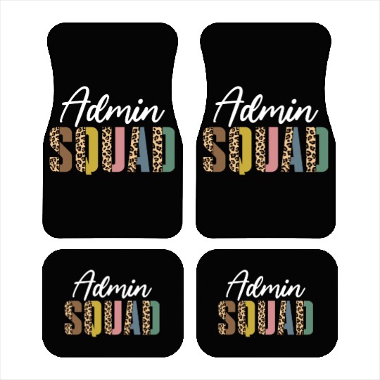 Admin Squad Leopard Pattern Car Mats