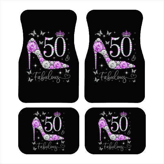 50 Fabulous 50Th 50 Ladies Car Mats
