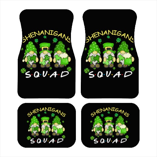 St Patrick'S Day Shenanigans Squad Three Gnomes Car Mats