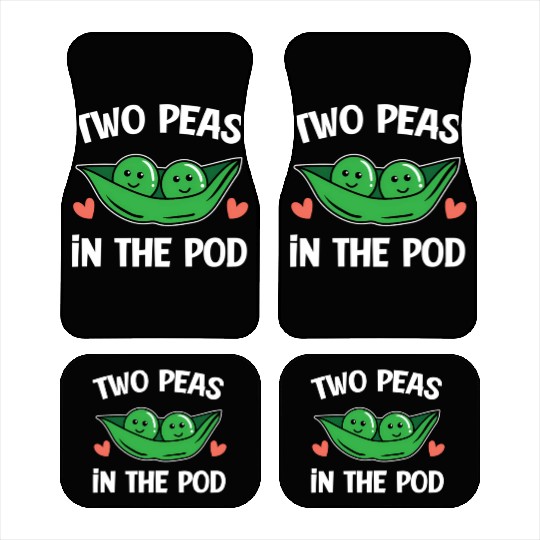 Two Peas In The Pod Powered By Plants Vegetarian Car Mats