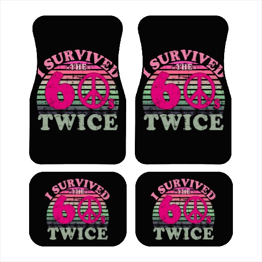 I Survived The Sixties 60S Twice Car Mats