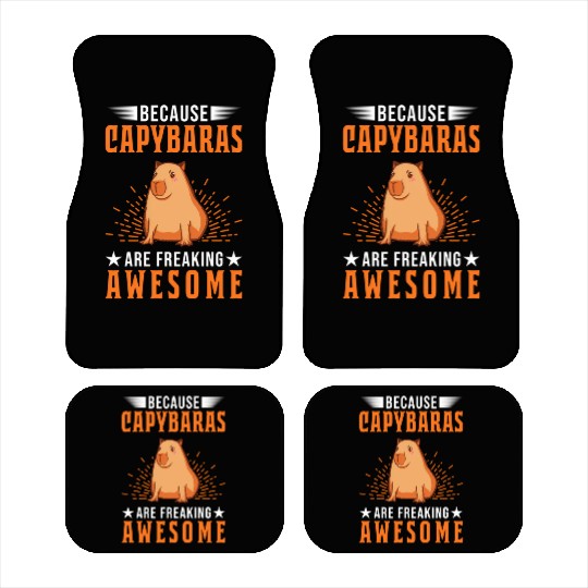 Because Capybaras Are Freaking Awesome Capybara Car Mats