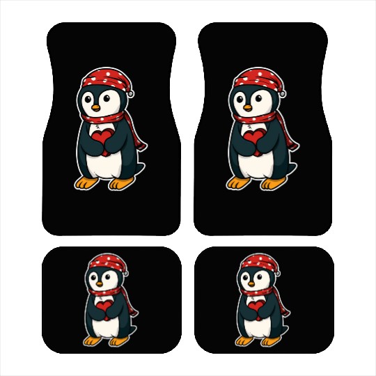 Penguin With Winter For A e Py Car Mats