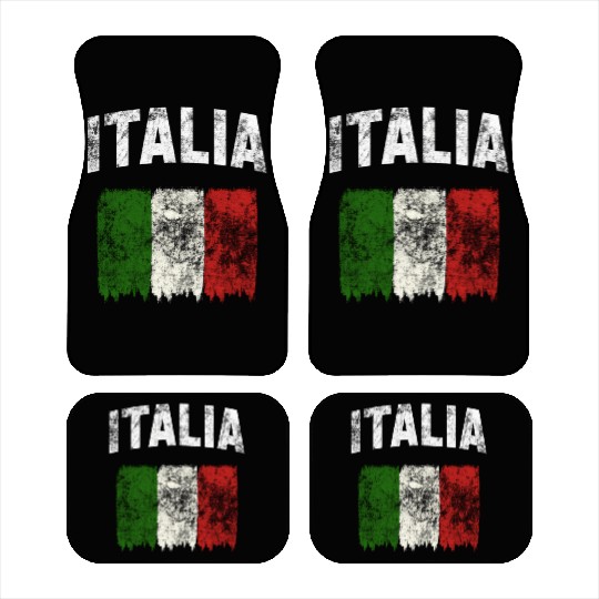 Italia - Distressed Italian Flag Car Mats