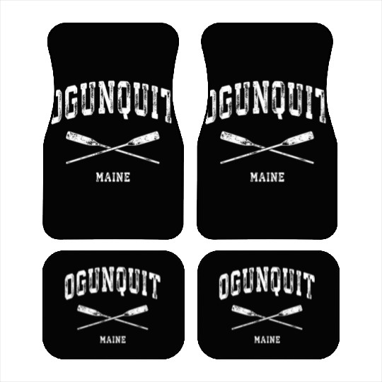 Ogunquit Maine Nautical Crossed Oars Car Mats