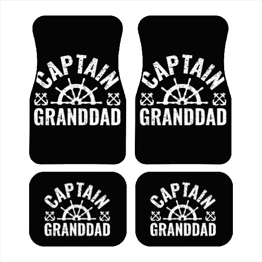 Captain Granddad Boat Owner Lake Boating Father'S Car Mats