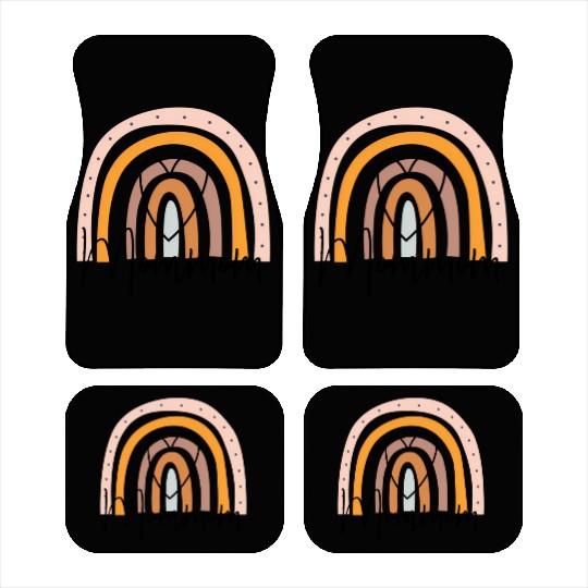 Mommom Rainbow Heart Grandma Mother'S Day Car Mats