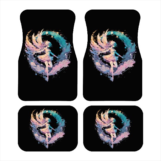 Watercolor Fairy Painting Fairycore Pastel Goth Bu Car Mats