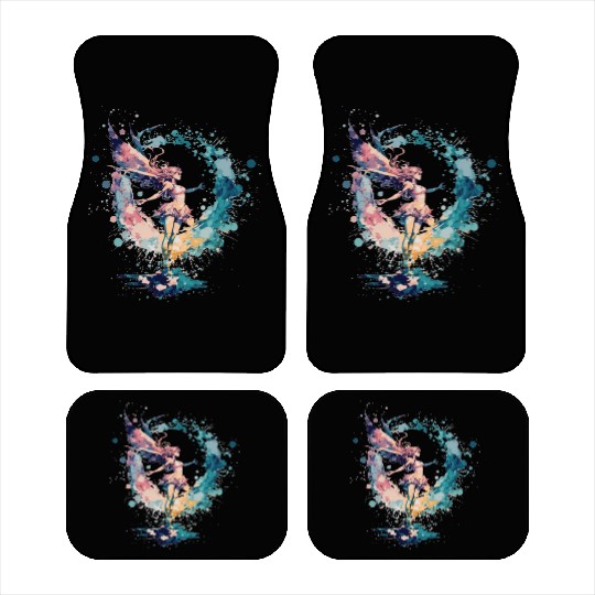 Celestial Watercolor Fairy Girls Pastel Artwork Car Mats