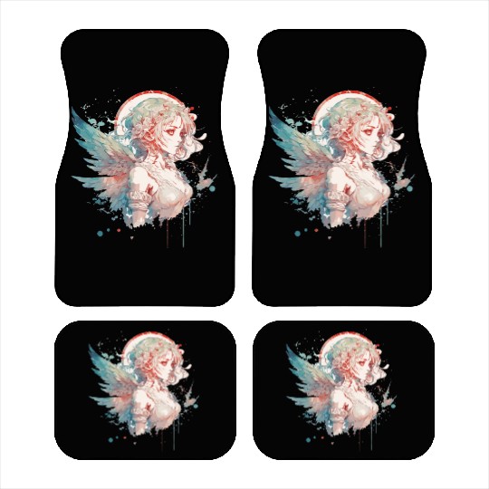 Anime Fairy Portrait Girl Fairycore Grunge Pastel Car Mats