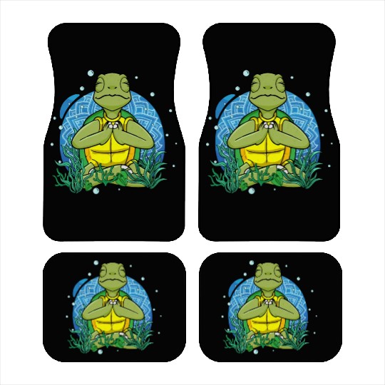 Meditating Sea Turtle Gift Yoga Zen Meditation Car Mats