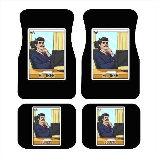 El Jefe The Boss Card Mecan Lottery The Chief Car Mats