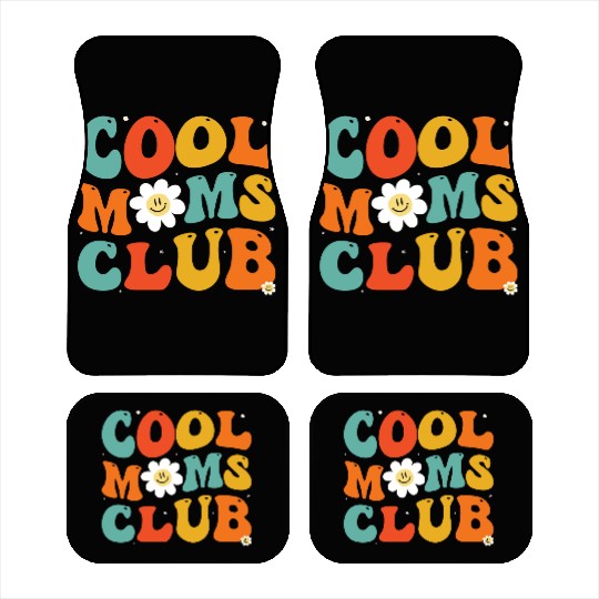 Cool Moms Club Groovy Hippie Theme Mother Day Car Mats